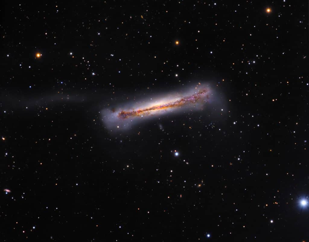 Galaxie NGC 3628 – 9″ TMB Apo March 2007